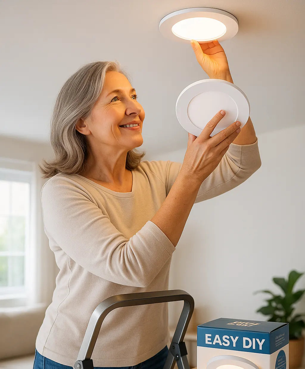 Easy Install LED Ceiling Lights for Women – No Tools, Just Screw In and Done