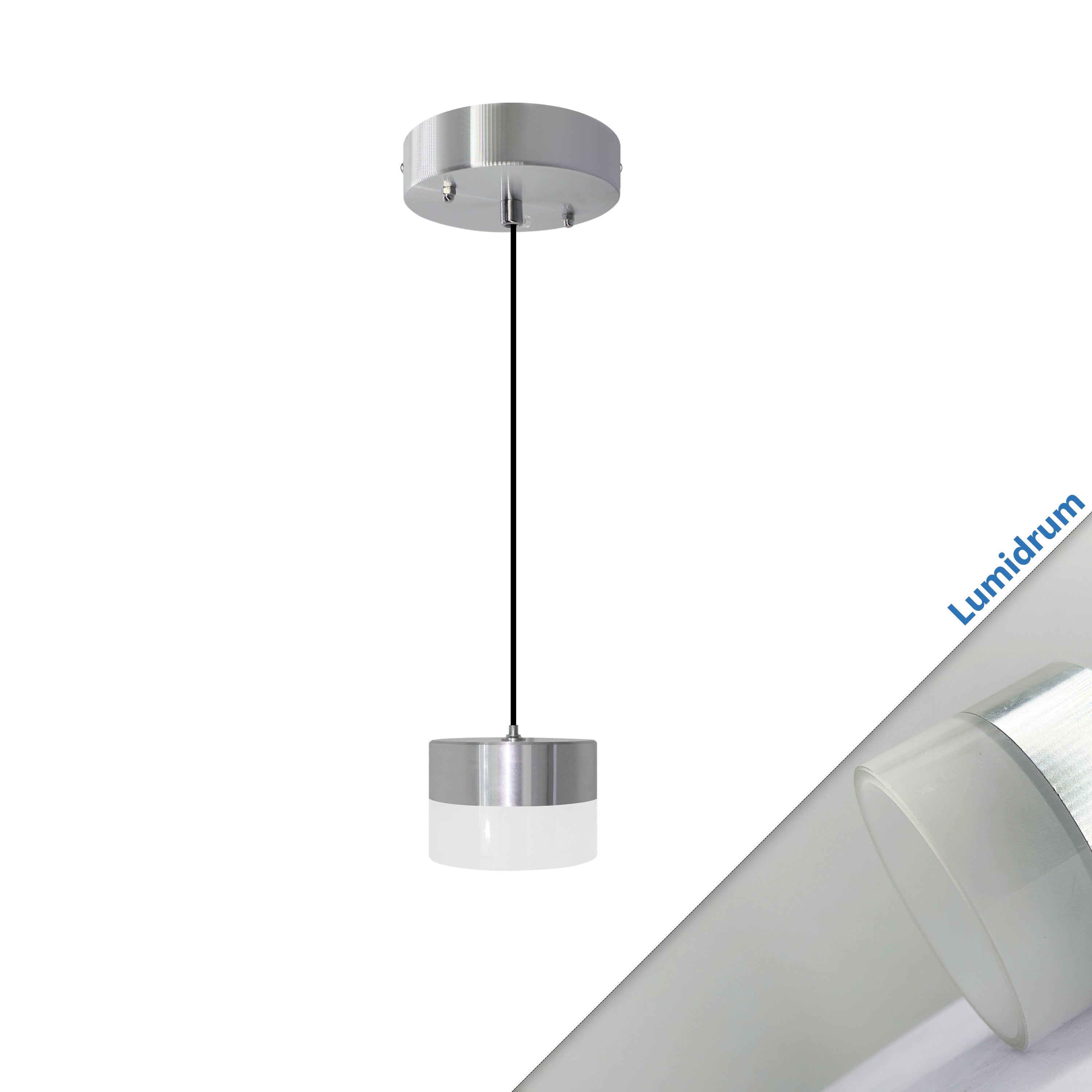 Jolux Light Modern Pendant Light, Lumidrum, Instant Convert 5/6 in. Recessed Light to Pendant Lights, 5CCT Selectable By Slider and Wall Switch, Home Decor