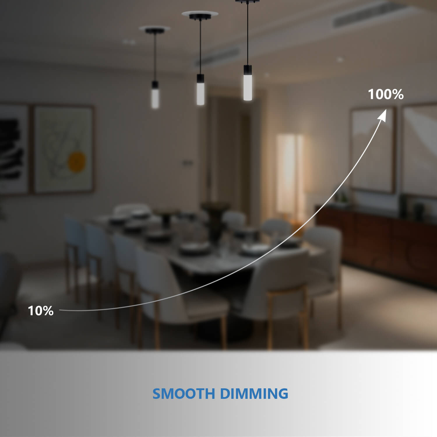 Jolux Light Modern Pendant Light, GlowCylinder, Instant Convert 5/6 in. Recessed Light to Pendant Lights, 5CCT Selectable By Slider and Wall Switch, Home Decor