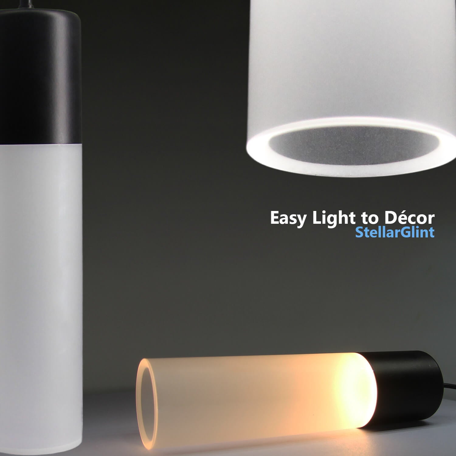 Jolux Light Modern Pendant Light, StellarGlint, Instant Convert 5/6 in. Recessed Light to Pendant Lights, 5CCT Selectable By Slider and Wall Switch, Home Decor