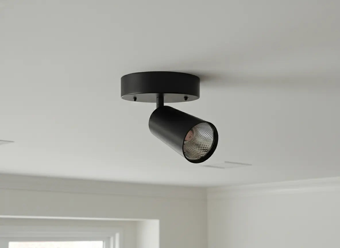 Jolux Light Track Lighting Kit, Black Ceiling Spotlights, Modern Track Light Fixture with Flexibly Rotatable Light Heads for Kitchen, Living Room