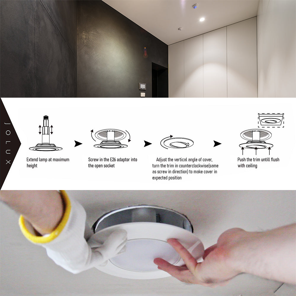 Install Guide for Screw-n-Push Retrofit LED Downlight