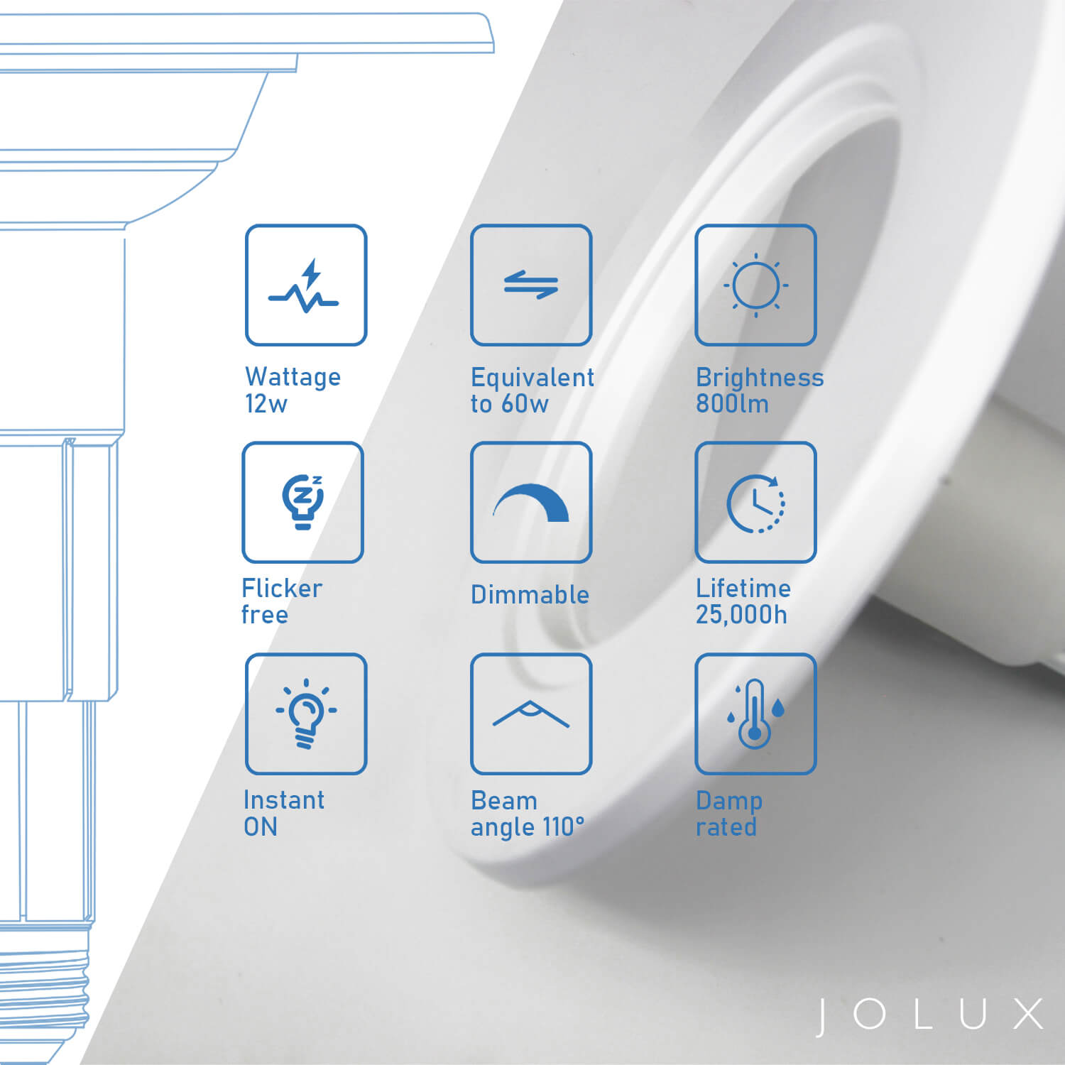 5/6 in. 60w Screw-n-Push Retrofit LED Recessed Can Lights Flat Trim