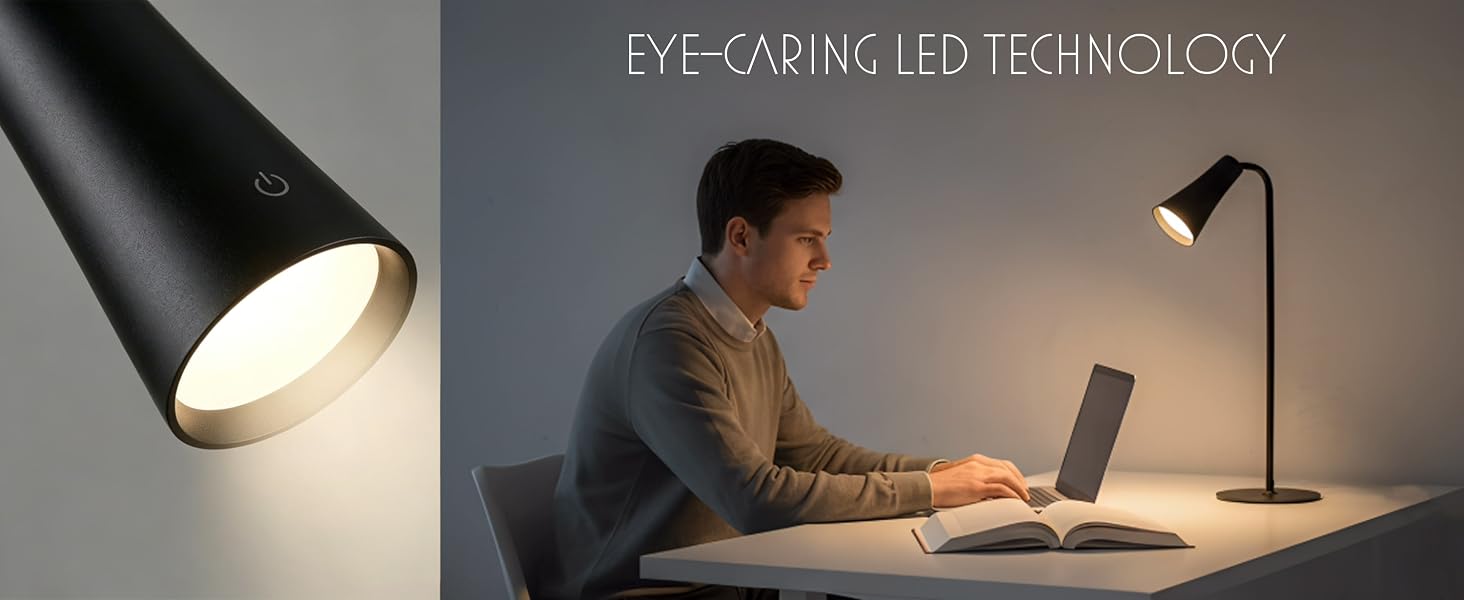 Conical Cordless Table Lamp