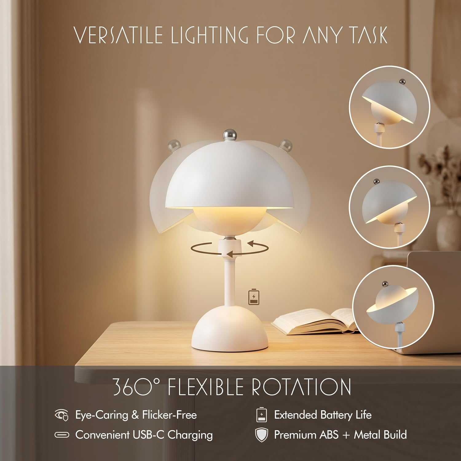 Dome Cordless Table Lamp
