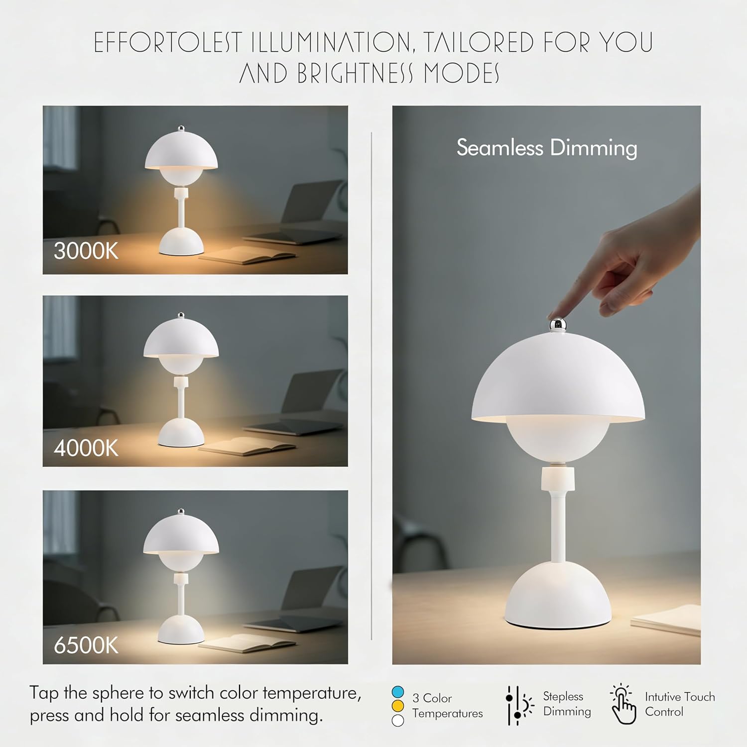 Dome Cordless Table Lamp