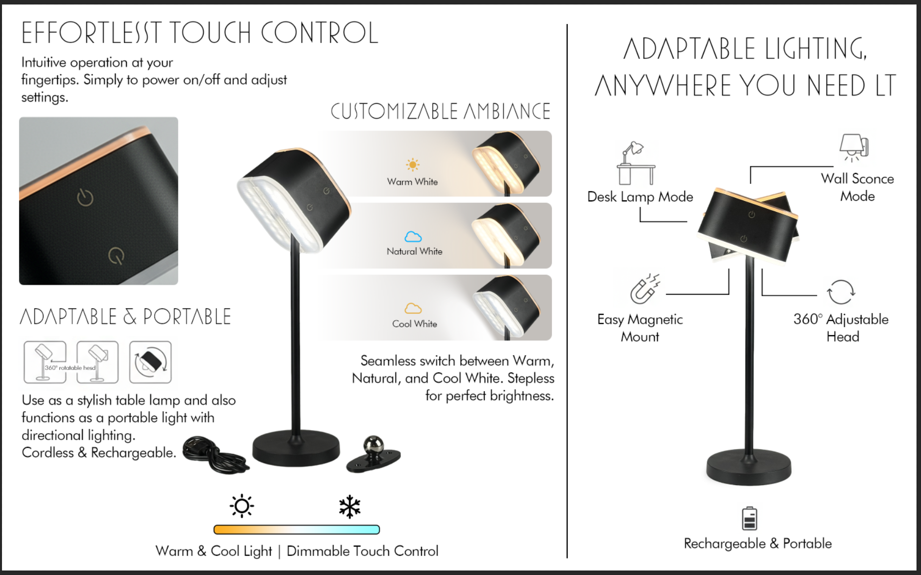 Dual-Tone Cordless Table Lamp