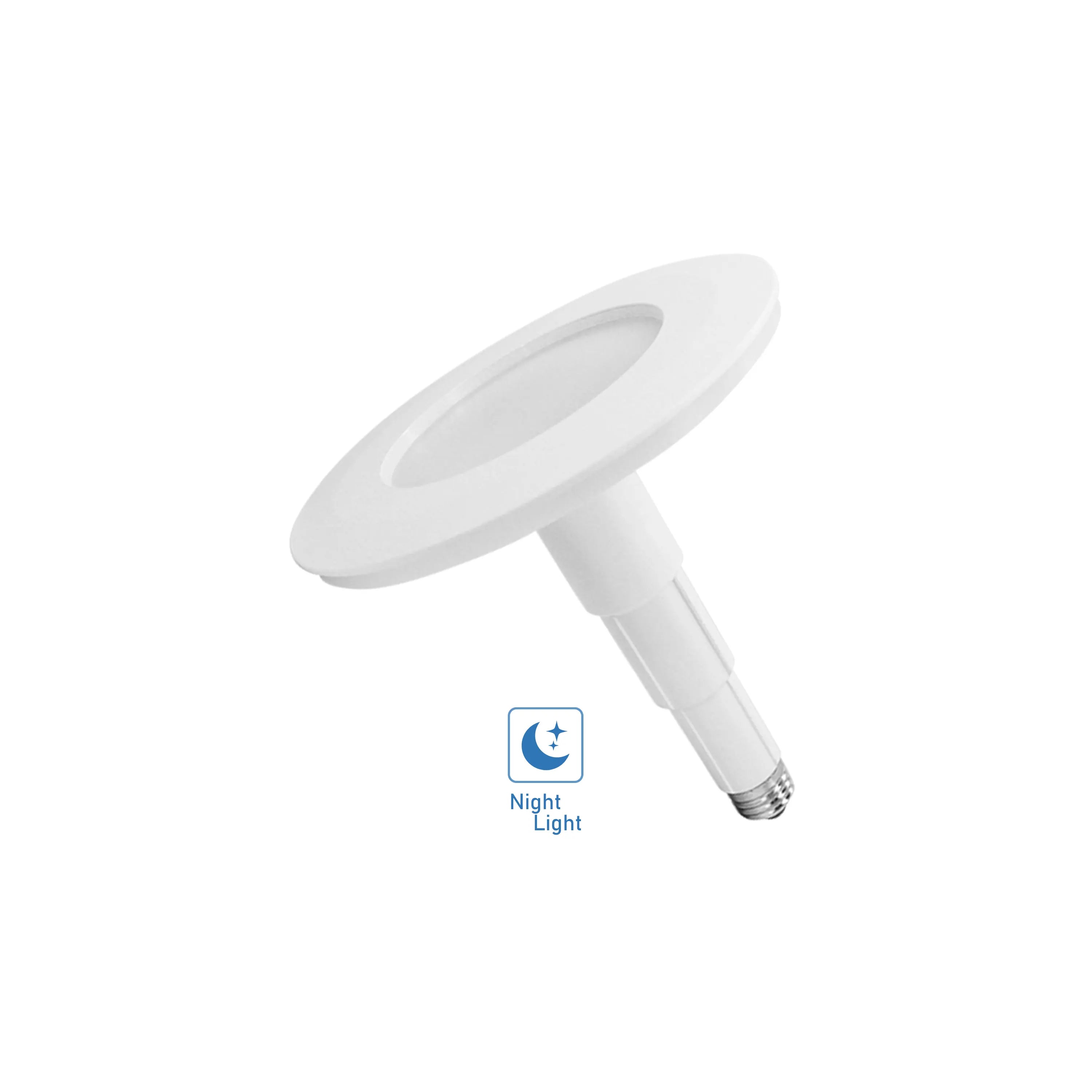 Jolux Light Recessed Can Lights 5/6 inch with Night Light, 2700K/3000K/3500K/4000K/5000K Selectable, 12W=60W, 800LM, Dimmable, Damp Rated, Simple Installation, 6-Pack