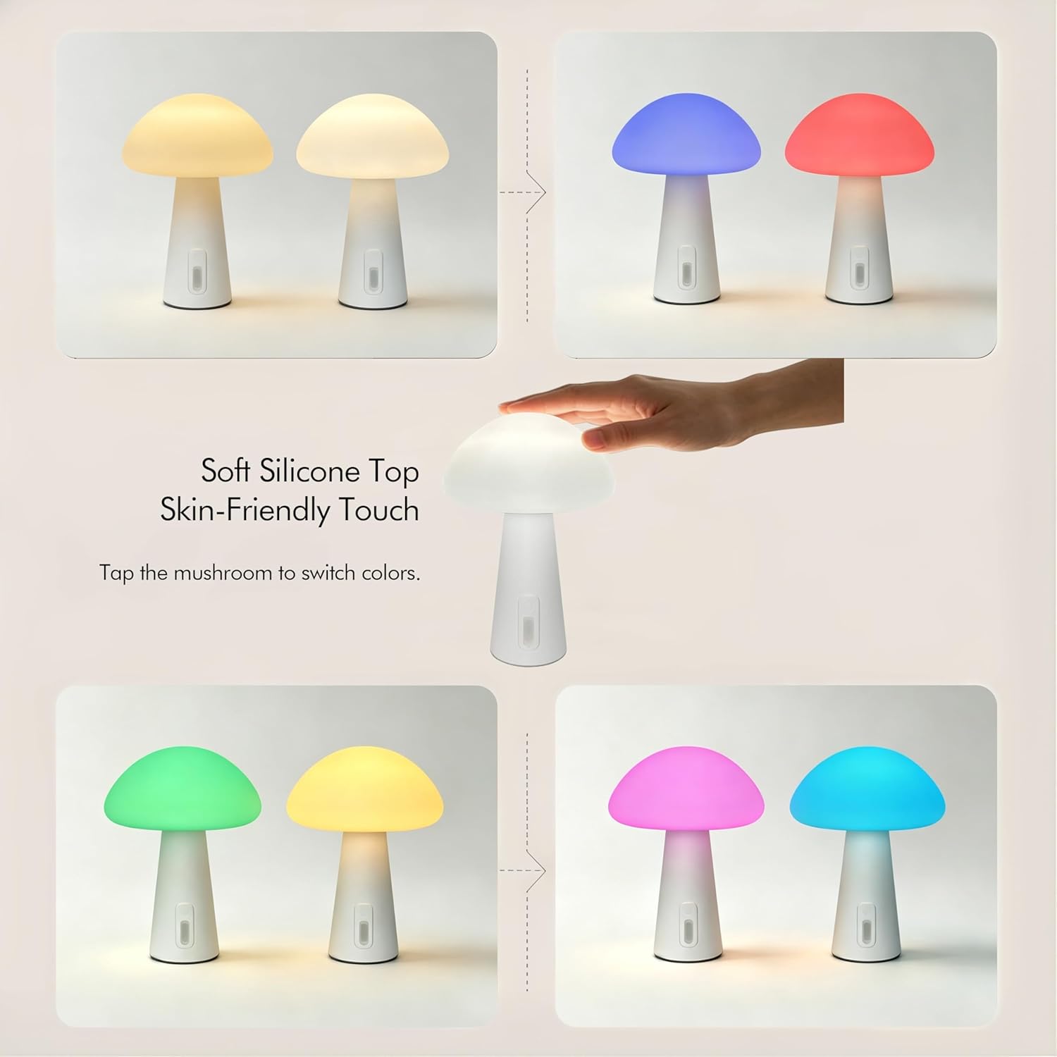 Mushroom Cordless Table Lamp